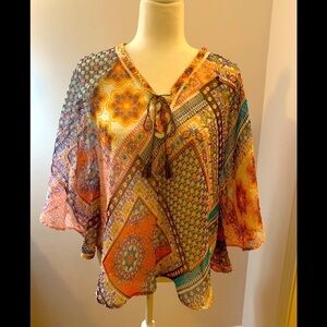 New Directions orange/blue tunic, M